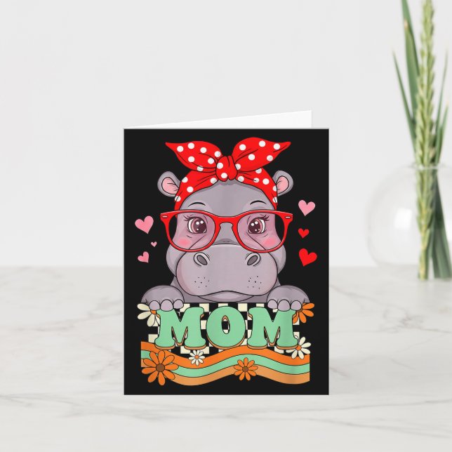 Retro 70s Flower Hip Mom Mama Grandma Mother's Day Card (Front)