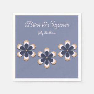 Retro 70's Flower Power in Todays Colours Bride  Napkin