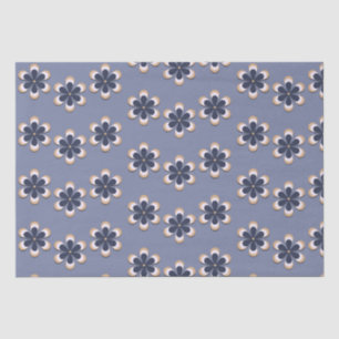 Retro 70's Flower Power in Todays Colours Bride Tissue Paper