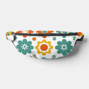 Retro 70s Geometric Flower Power Boho Bum Bags