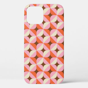 Retro 70s geometric seamless pattern. iPhone 12 case
