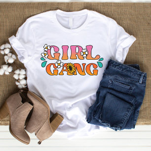 Retro 70's Girl Gang Woman's Basic T-shirt