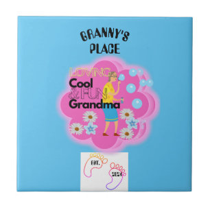 Retro 70s Granny's Place Ceramic Tile