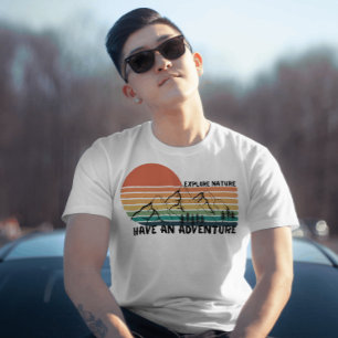Retro 70s Hiking Explore nature have an adventure T-Shirt
