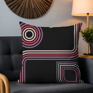 Retro 70s Inspired Abstract Design Cushion