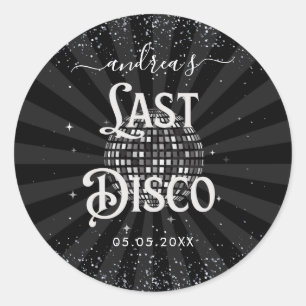 Retro 70s Last Disco Bachelorette Weekend Party  Classic Round Sticker