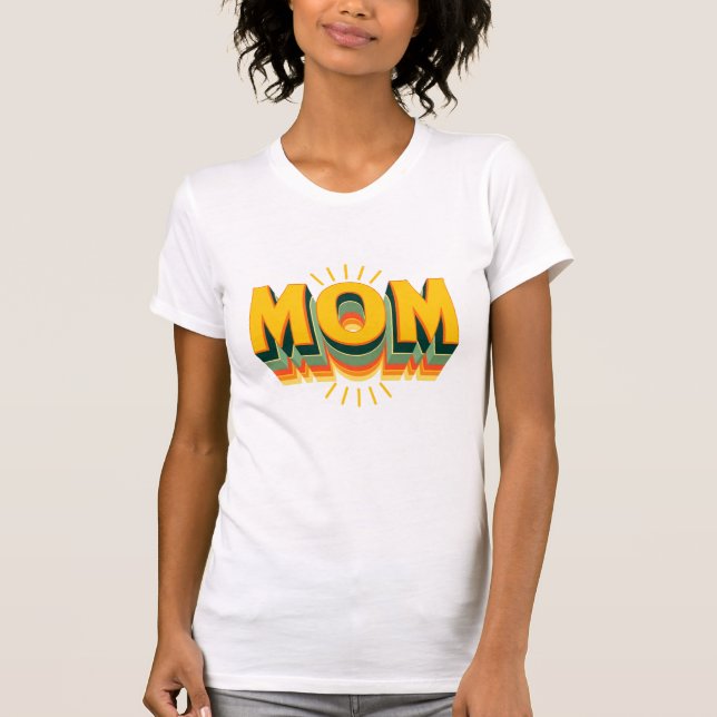 Retro 70s Mum Typography T-Shirt (Front)