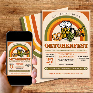 Retro 70s Oktoberfest Party Personalised Bier Invitation