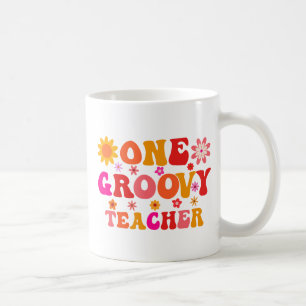 Retro 70s One Groovy Teacher Coffee Mug