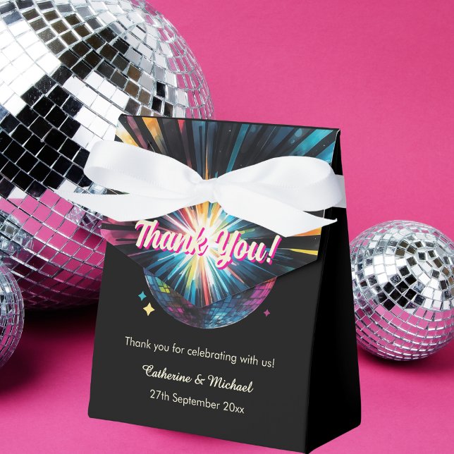 Retro 70's Party Disco Ball Sparkle Glam Wedding  Favour Box (Creator Uploaded)