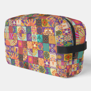Retro 70s Patchwork Toiletry Bag