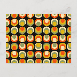 Retro 70s Pattern Postcard