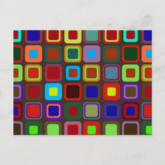 Retro 70s Pattern Postcard