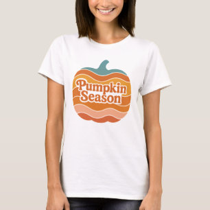 Retro 70s Pumpkin Season Autumn T-Shirt