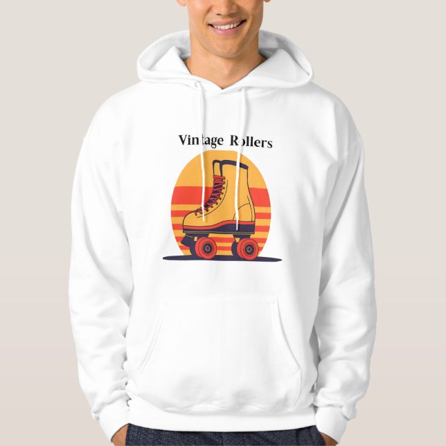 Retro 70s Roller Skate Hoodie (Front)