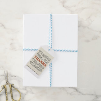 Retro 70s Stacked Typography Thank You Card - Mini Gift Tags