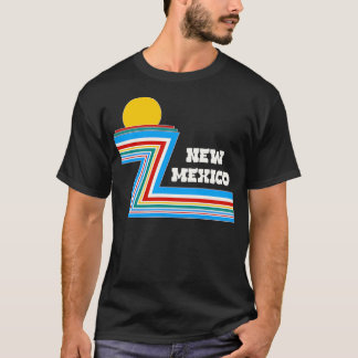 Retro 70s Stripe Travel New Mexico T-Shirt