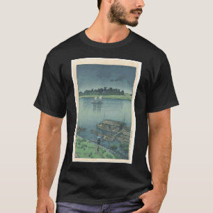 Retro 70s Style Black Pug Dog T-Shirt