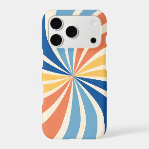 Retro 70s Sunburst Blue and Orange