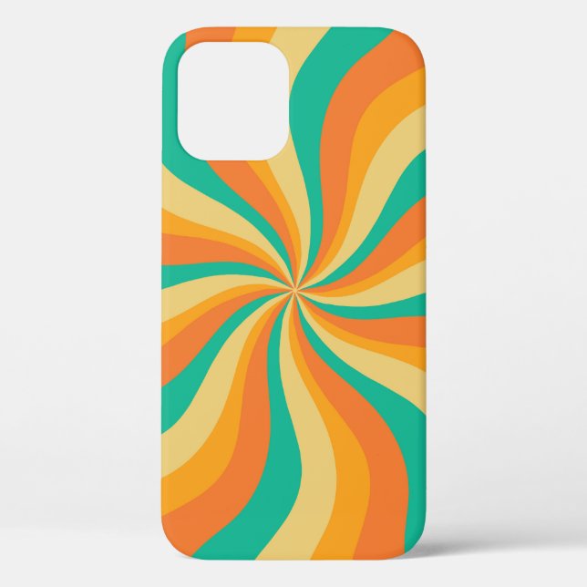 Retro 70s Sunburst Colourful Background Case-Mate iPhone Case (Back)