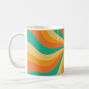 Retro 70s Sunburst Colourful Background Coffee Mug