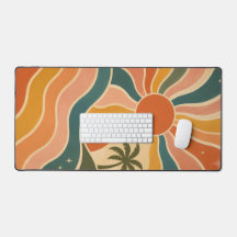 Retro 70s Sunset Waves & Palm Trees Aesthetic