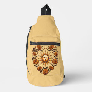 Retro 70s Sunshine and Marigolds Sling Bag