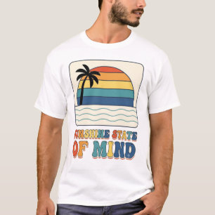 Retro 70s "Sunshine State of Mind" Palm Tree  T-Shirt