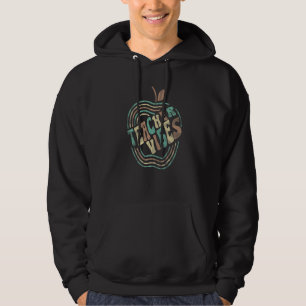 Retro 70s Teacher Vibes Back To School Teacher edu Hoodie