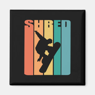 Retro 70s Vintage Snowboard Shirt Snowboarding Air Magnet