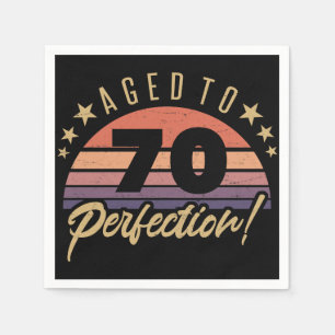 Retro 70th Birthday Humour Napkin