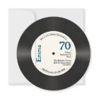 Retro 70th Birthday Photo Faux Vinyl Record Music
