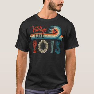 Retro 7 Birthday  Vintage June 2015 7 Years Old T-Shirt