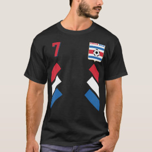 Retro 7 Costa Rican Football Costa Rica Soccer Cos T-Shirt