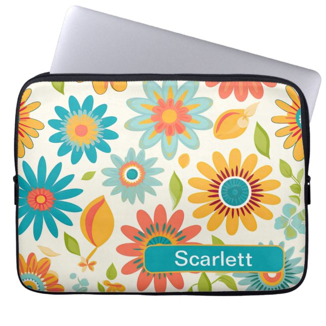 Retro 7 laptop sleeve (Front)