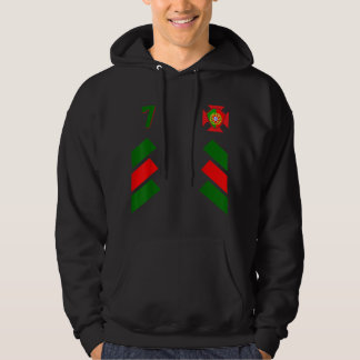 Retro 7 Portuguese Football Portugal Soccer Portug Hoodie
