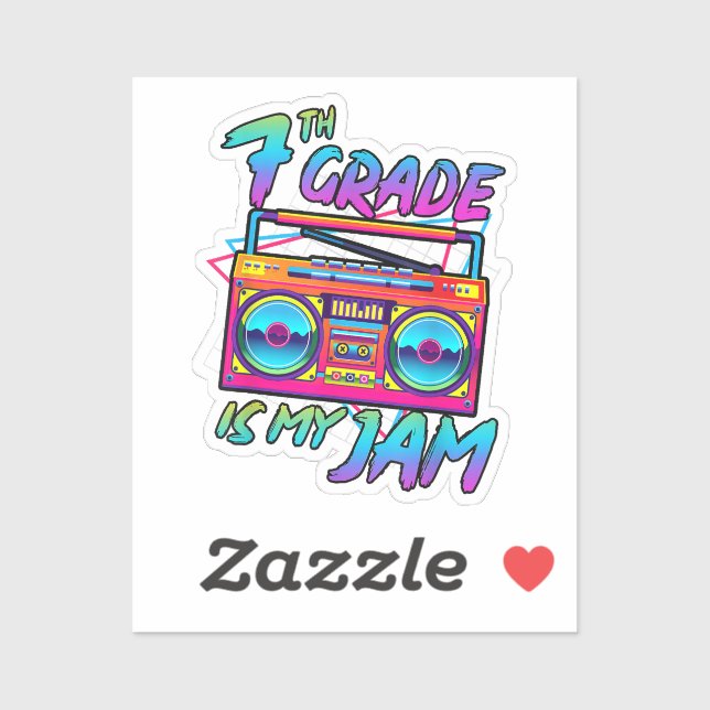 Retro 80s 7th Grade Is My Jam Back To School (Sheet)