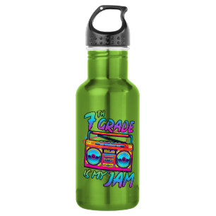 Retro 80s 7th Grade Is My Jam Back To School 532 Ml Water Bottle