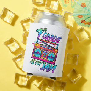 Retro 80s 7th Grade Is My Jam Back To School Can Cooler