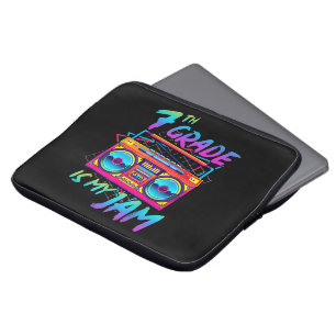 Retro 80s 7th Grade Is My Jam Back To School Laptop Sleeve