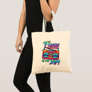 Retro 80s 7th Grade Is My Jam Back To School Tote Bag