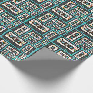 Retro 80's 90's Cassette Tape Music Birthday Party Wrapping Paper