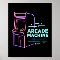 Retro 80s 90s Neon Arcade Machine Arcade Cabinet