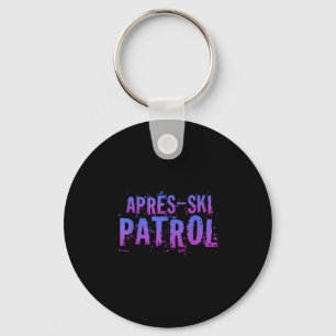 Retro 80s Apres Ski Patrol Vintage Key Ring
