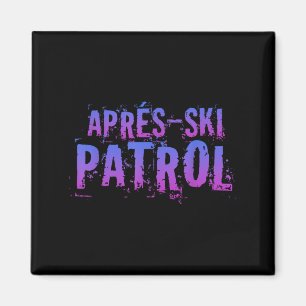 Retro 80s Apres Ski Patrol Vintage  Magnet