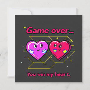 Retro 80s Arcade Game Valentine’s Day Holiday Card