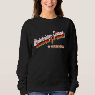 Retro 80s Bainbridge Island Washington Wa Sweatshirt