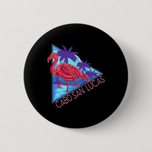 Retro 80s Beach Vintage Vacation Cabo San Lucas Me 6 Cm Round Badge