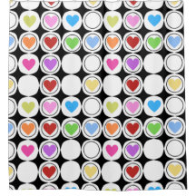 Retro 80s bold geometric hearts