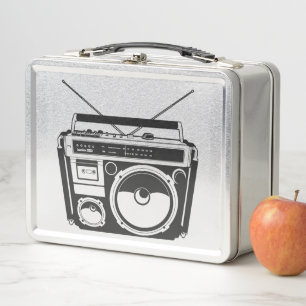 Retro 80s Boombox Metal Lunch Box